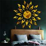 Set Oglinzi Design 3D GOLD SUN  - Oglinzi Decorative Acrilice