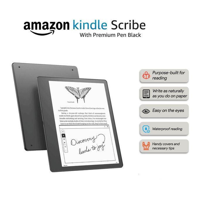 Amazon kindle Scribe с функцией рукописного ввода и со стилусом