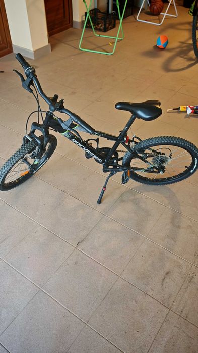 ROCKRIDER ST 500 negru  SI BTWIN roz