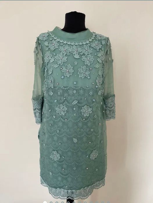 Рокля на Twin Set, резедаво зелено