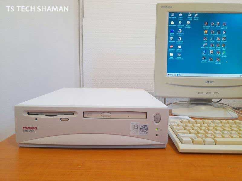 Продавам ретро компютър Compaq Deskpro EN P600 с много ретро игри