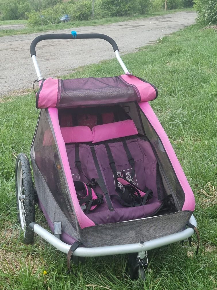 Remorca Croozer For 2 Kids pink edition