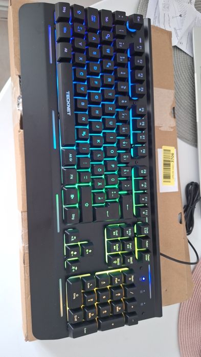 Tastatură Gaming RGB Membrană 105 Taste Panou Metalic Complet – Dispun