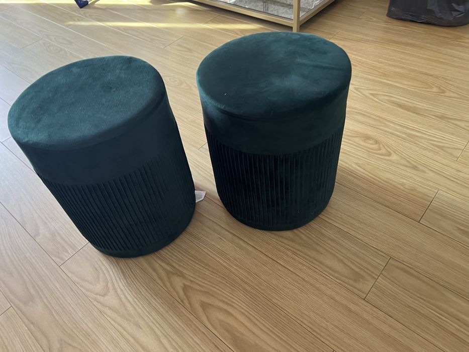 Tabureti 2 bucati culoare verde