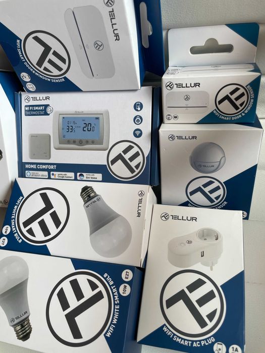 Tellur becE27 termostat central priza senzor usa/geam smart masina NOU