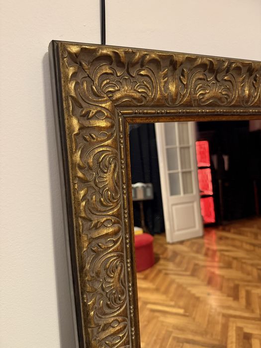 Oglinda mare Vintage cu rama aurie 168x96