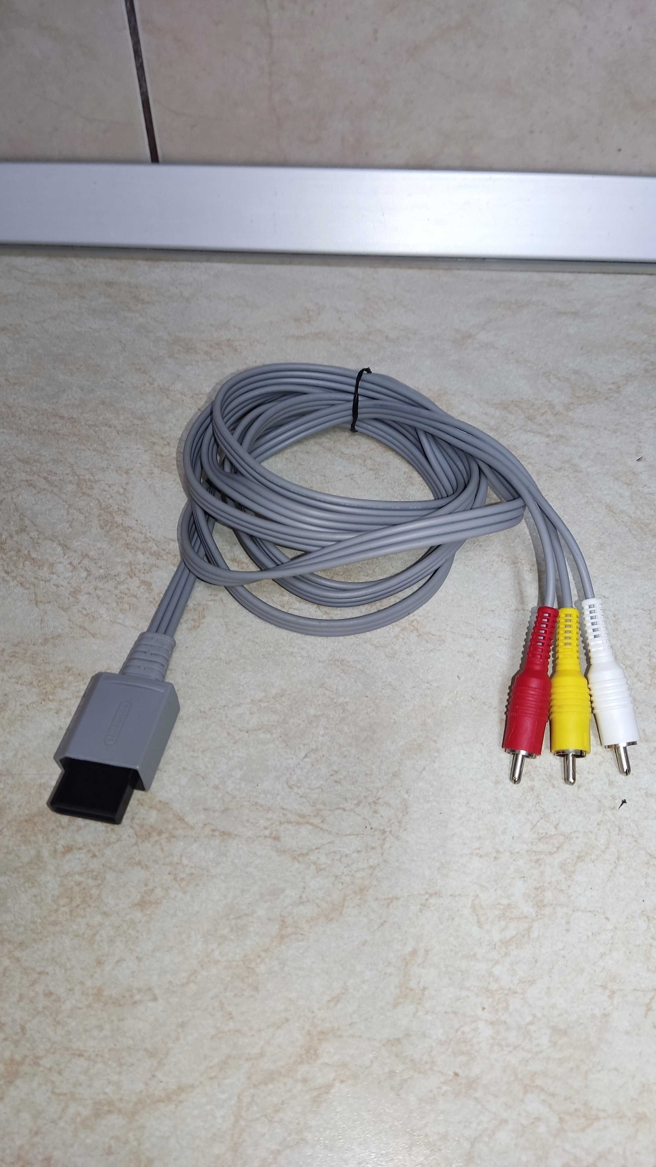 Nintendo Wii/Cablu AV Compozit Audio Video 3 RCA + adaptor scart