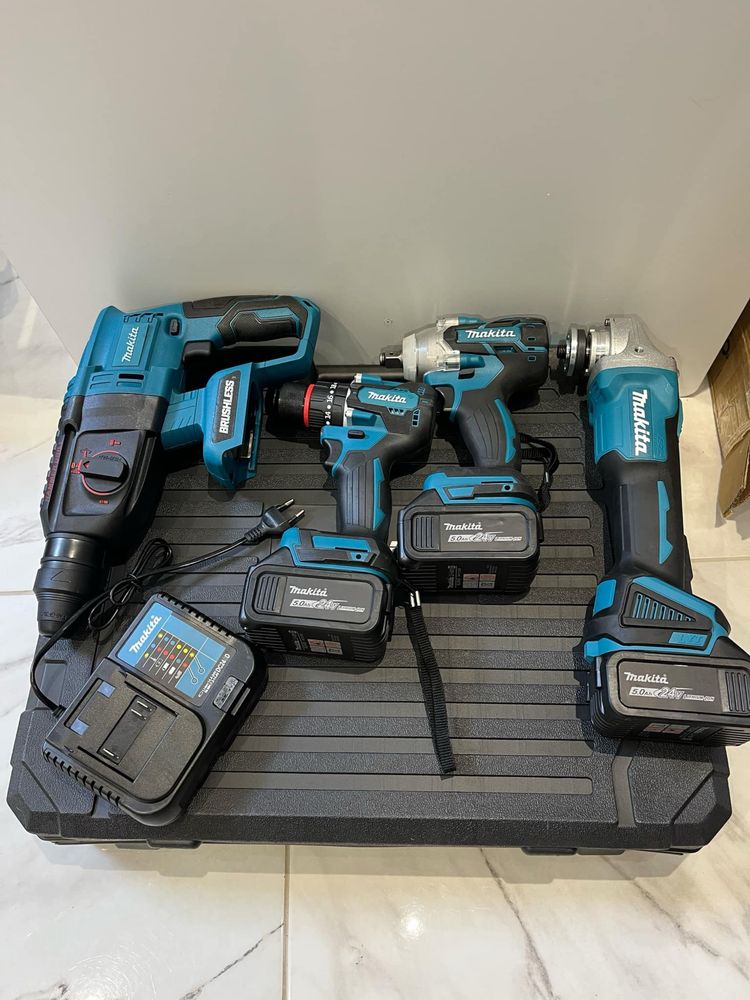 Акумулаторен Ударен Комплект 4в1 Макита Makita 18V , 36V