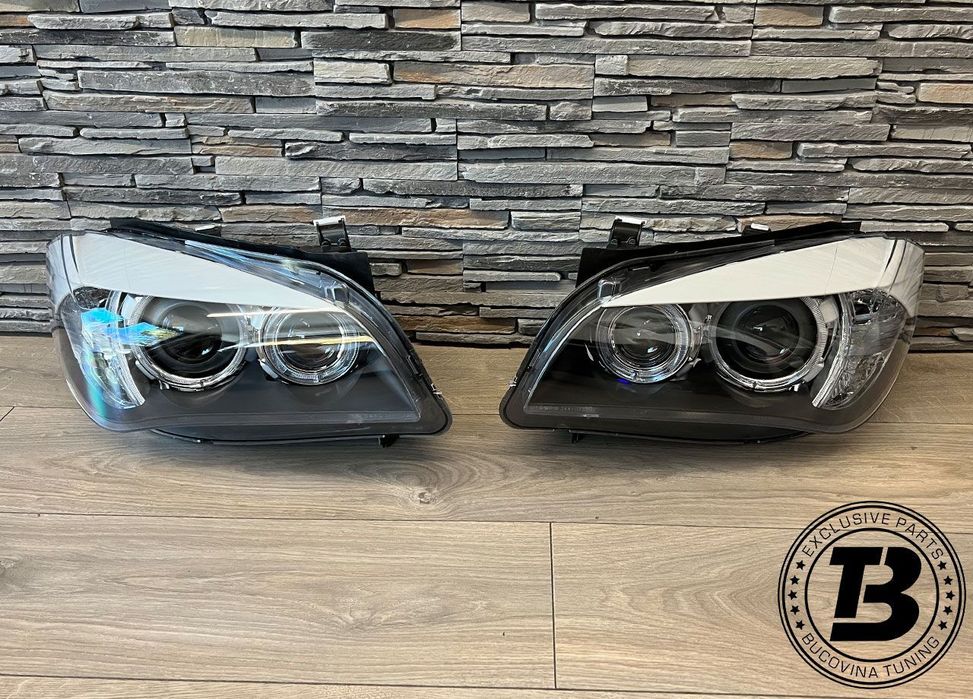 Faruri LED Angel Eyes compatibile cu BMW X1 E84 Xenon Design