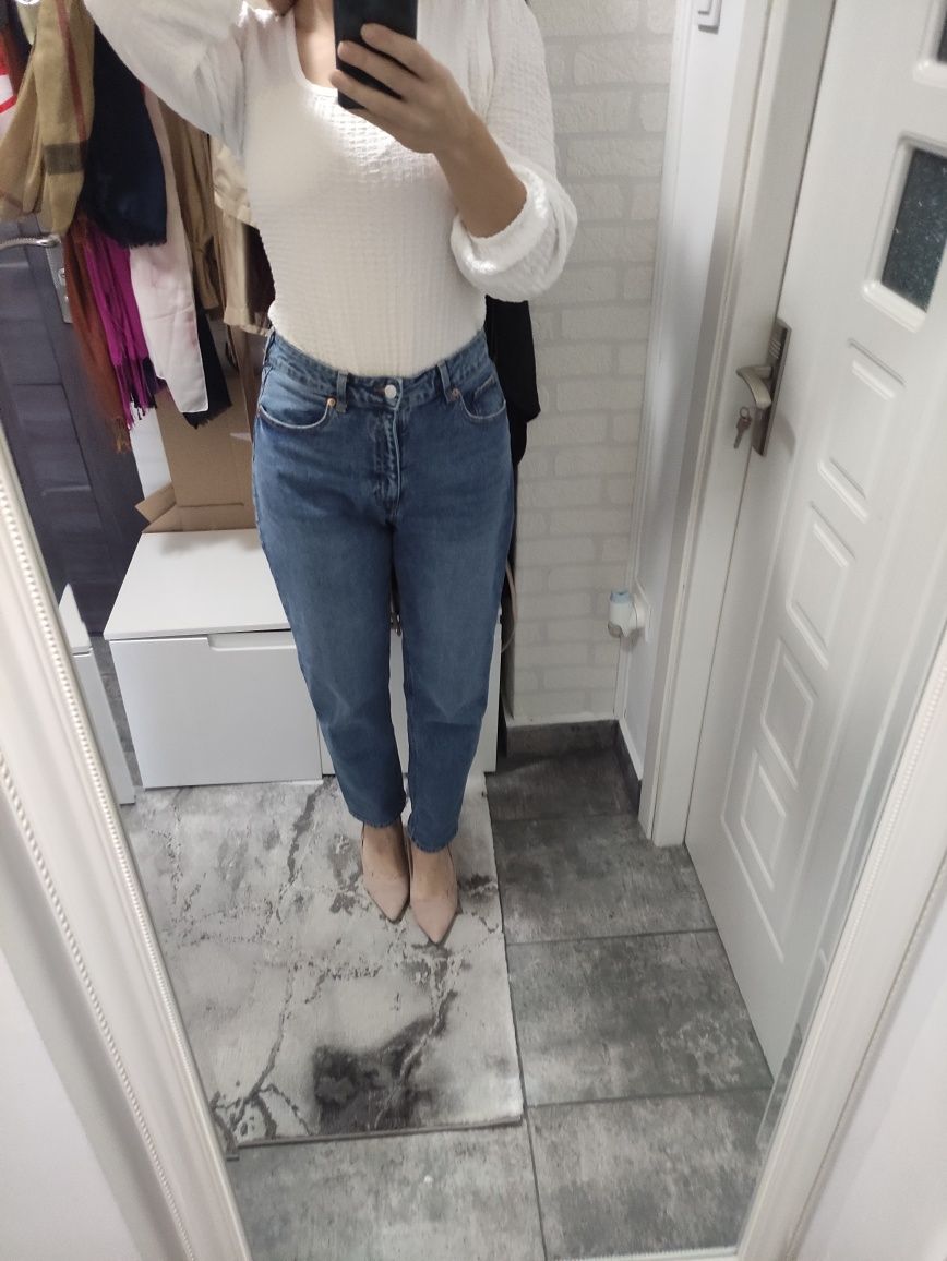 Blugi mom fit H&M