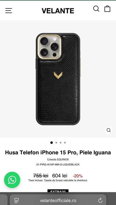 Husa Velante Iphone 15 Pro Max Piele Iguana