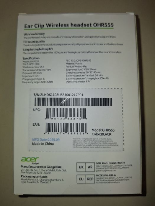 Casti Ear Ciip Acer