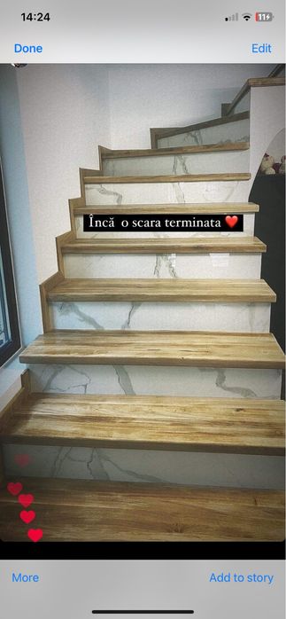 Scara lemn masiv
