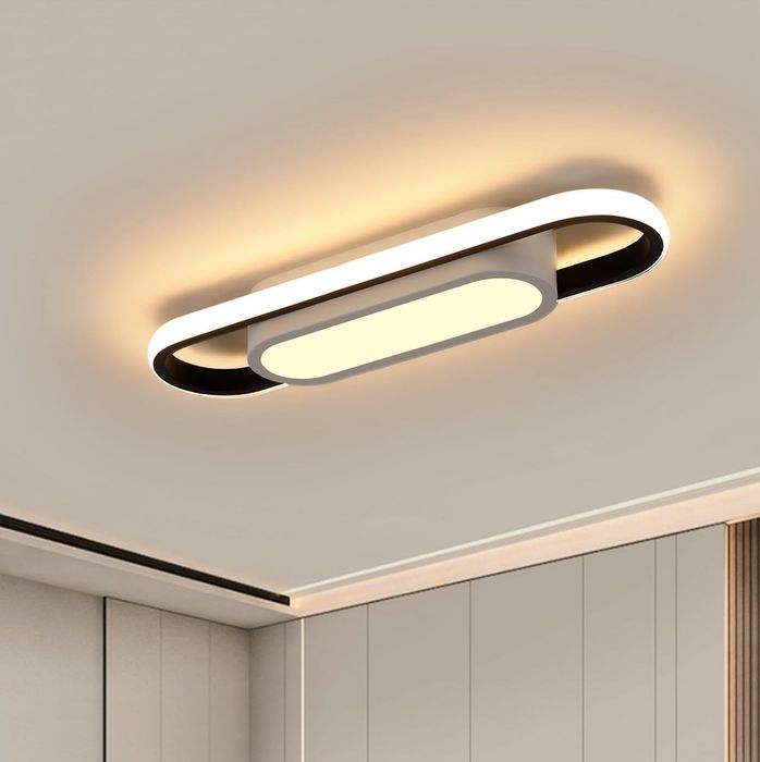 Lustră Tavan dreptunghiulară LED 30W lumină caldă 3000K Diametru 40cm