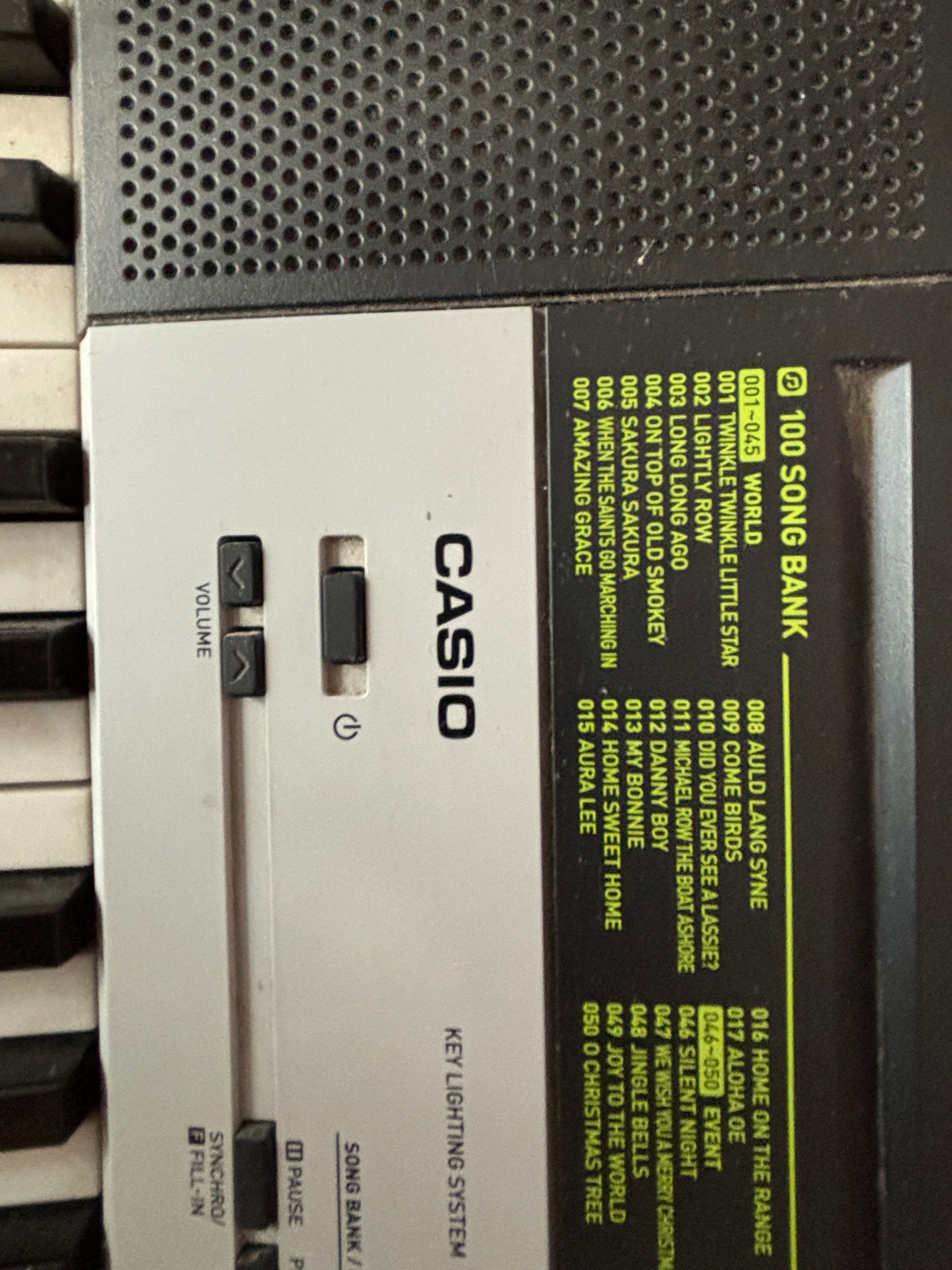 Синтезатор Casio на батарейках