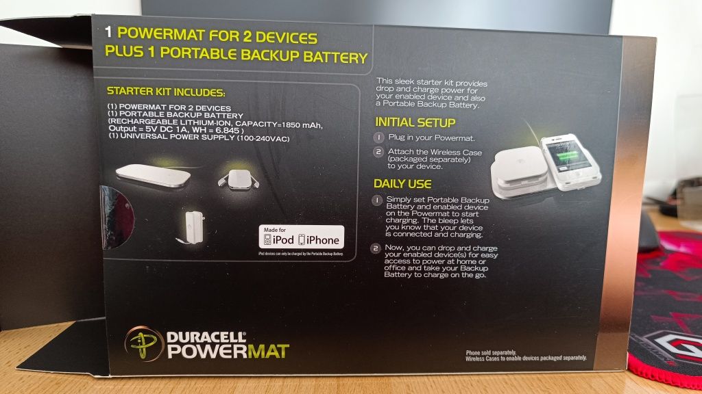 Husă și Încărcător wireless pentru iPhone, Duracell Power