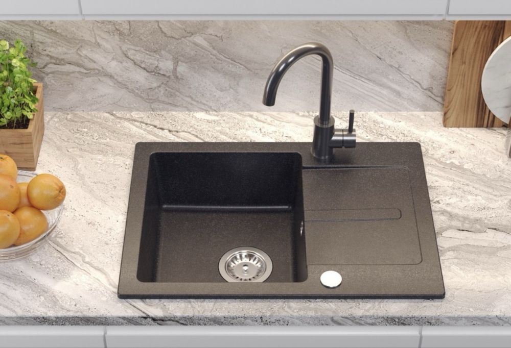 Chiuveta Neagră + Baterie KATE