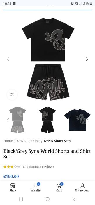 Trening compleu ofertă Syna world  / denim tears  / Essentials