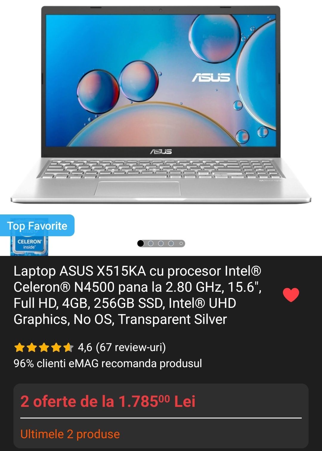 Laptop ASUS X515KA Nou