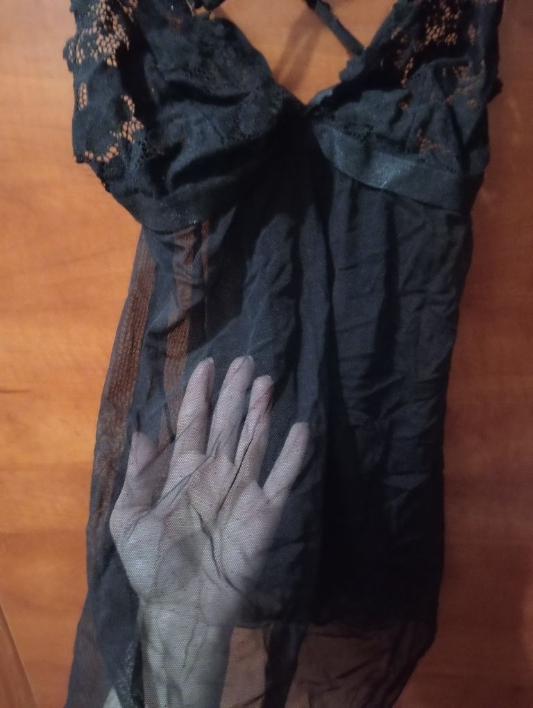 Camasa de noapte furou negru mas 36