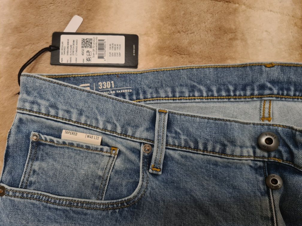 Дънки G-STAR RAW MEN'S 3301 regular tapered