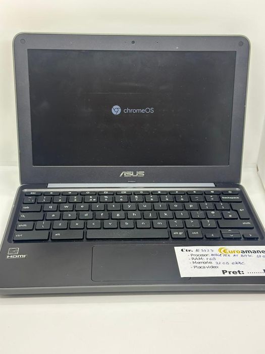 Laptop ASUS Chromebook C202XA, MediaTek 8173C, 4GB RAM, 32GB -A-
