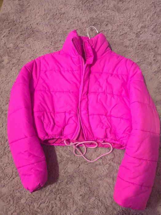 Късо розово яке ново
