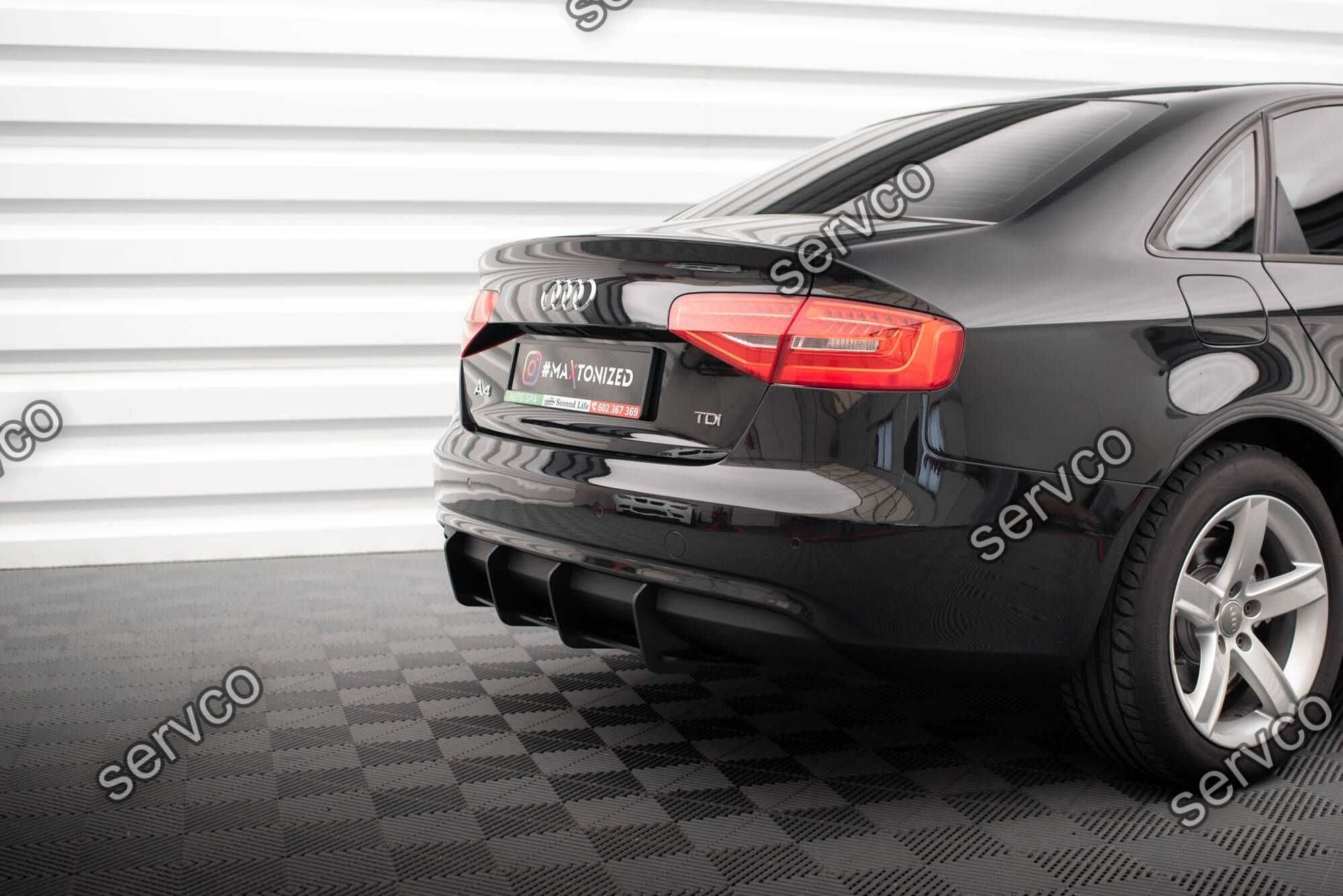 Prelungire difuzor bara spate Audi A4 B8 2011-2015 v15  Maxton Design