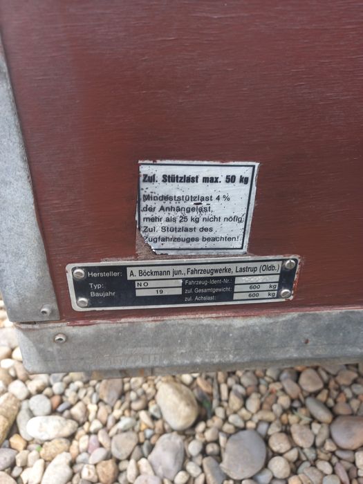 Remorca 600kg neinmatriculata