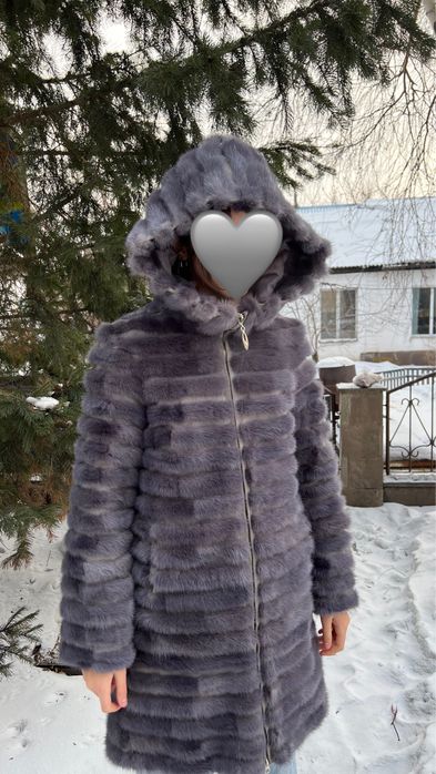 Дубленка-Шуба размер XS-S натуральная норка с замшей.