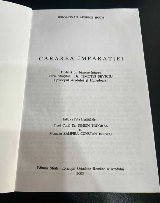 Carte Cărarea Împărăţiei - Arsenie Boca, ediția 2003