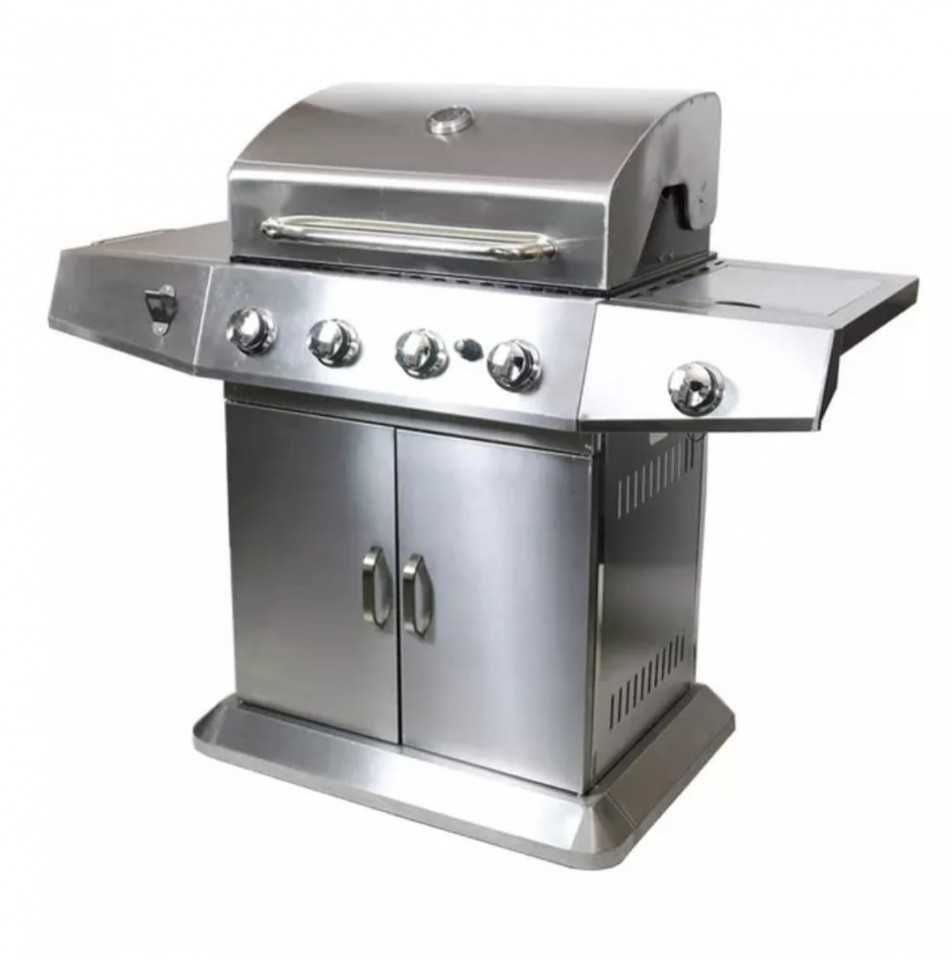 Gratar - BBQ2, 4+1 zone de gatit ,gaz, termometru, otel inoxidabil