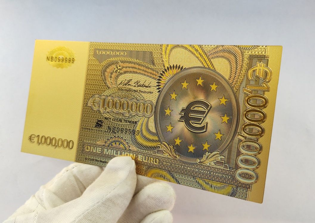Vând bancnote "1 Million Euro" 24k gold