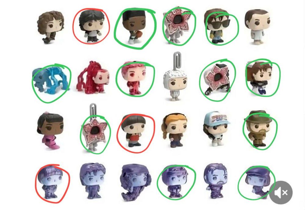 Фигурки очень странные дела kinder joy