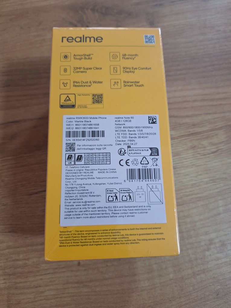 Realme Not 60, чисто нов с гаранция, в комплект с безжични слушалки