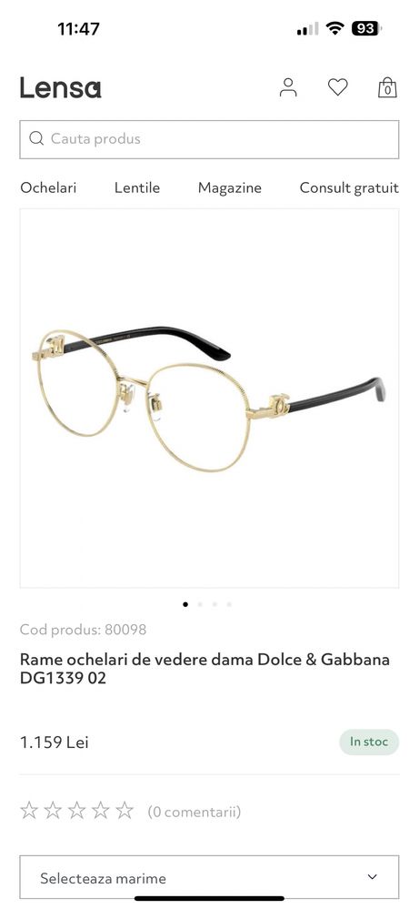 Rame ochelari Dolce & Gabbana