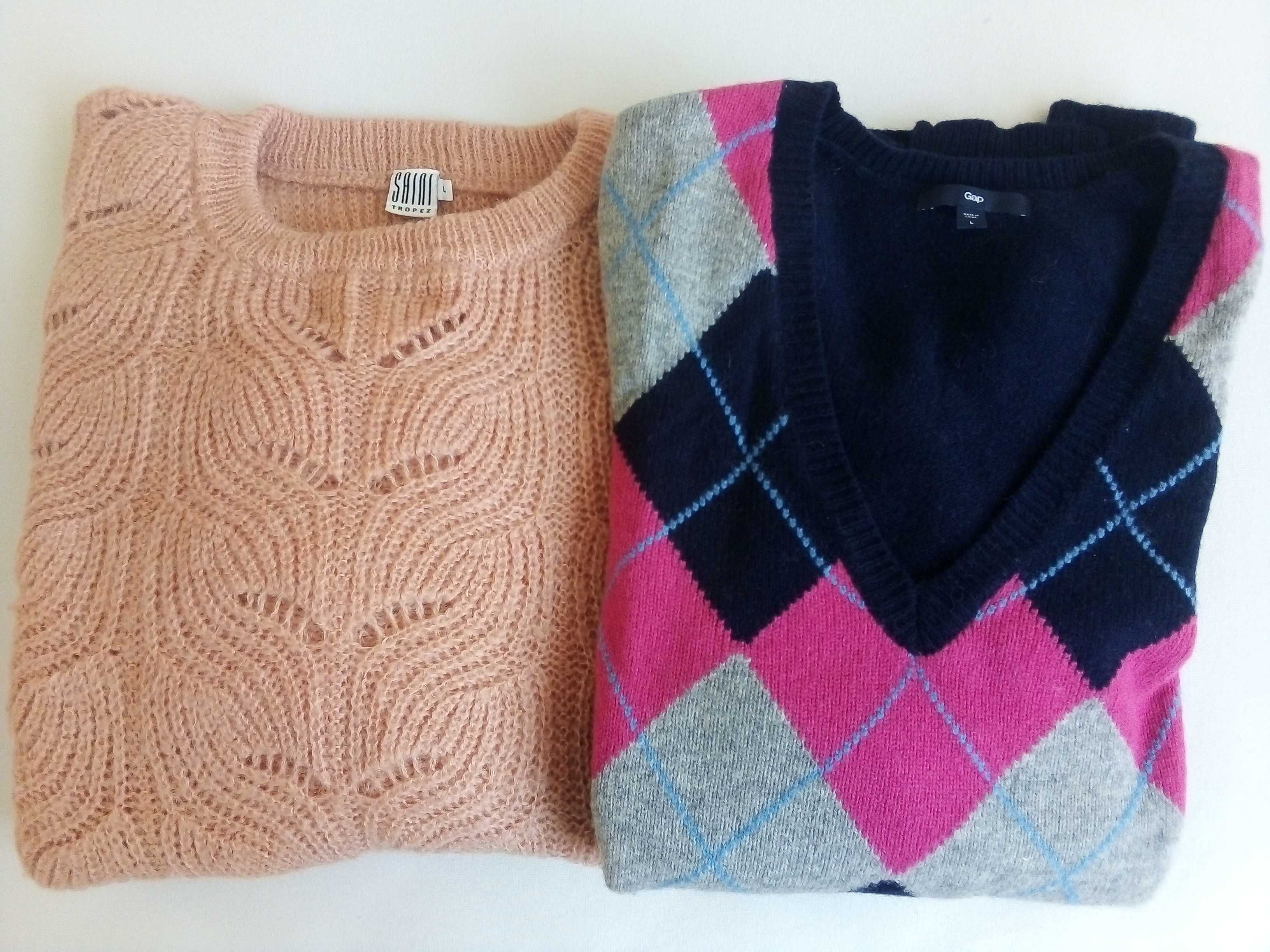 Качествени зимни жилетка и пуловери pp L  и мъжко яке Downstairs рp 48