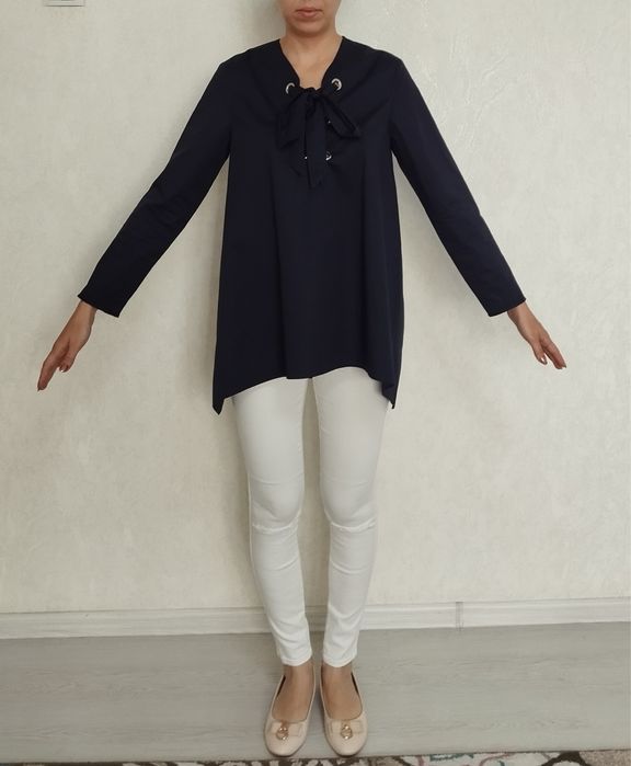 Женска Кофта удлиненная от Zara, блузка, рубашка, хлопок