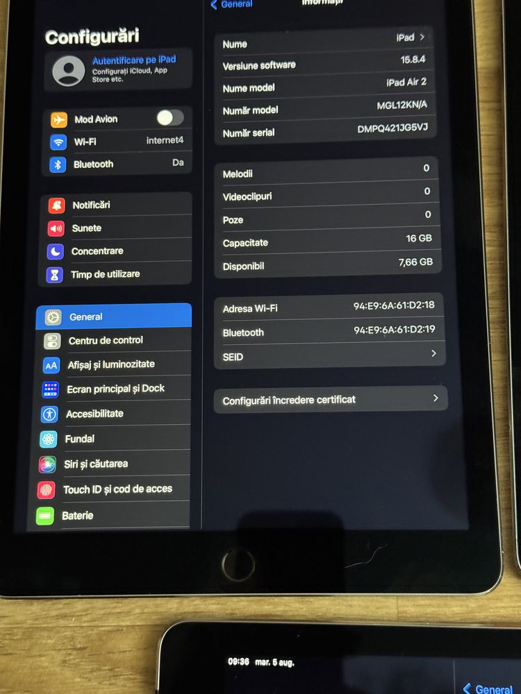 Pachet 3 tablete iPad air 2 bypassate, stare foarte buna