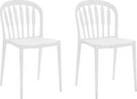 Трапезен стол 2 броя комплект в бяло LINZ последен комплект от модела