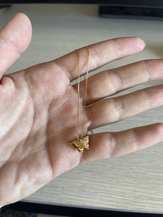 Lantisor cu pandantiv aur roz 18k