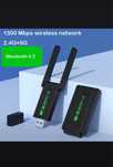 Wi fi адаптер скоростной 1300 ГГц+ Bluetooth