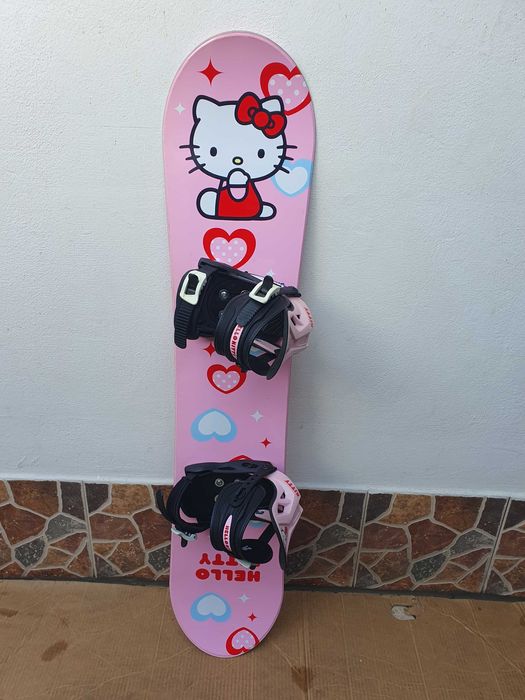 Placa snowboard HELLO KITTY 128 cm noua legaturi snowboard Hello Kitty