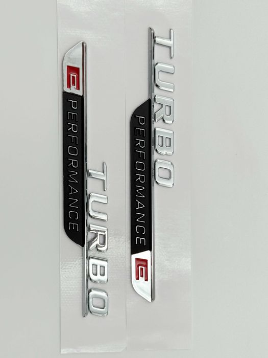 Set Embleme Compatibile Mercedes Turbo E Performance crom aripa