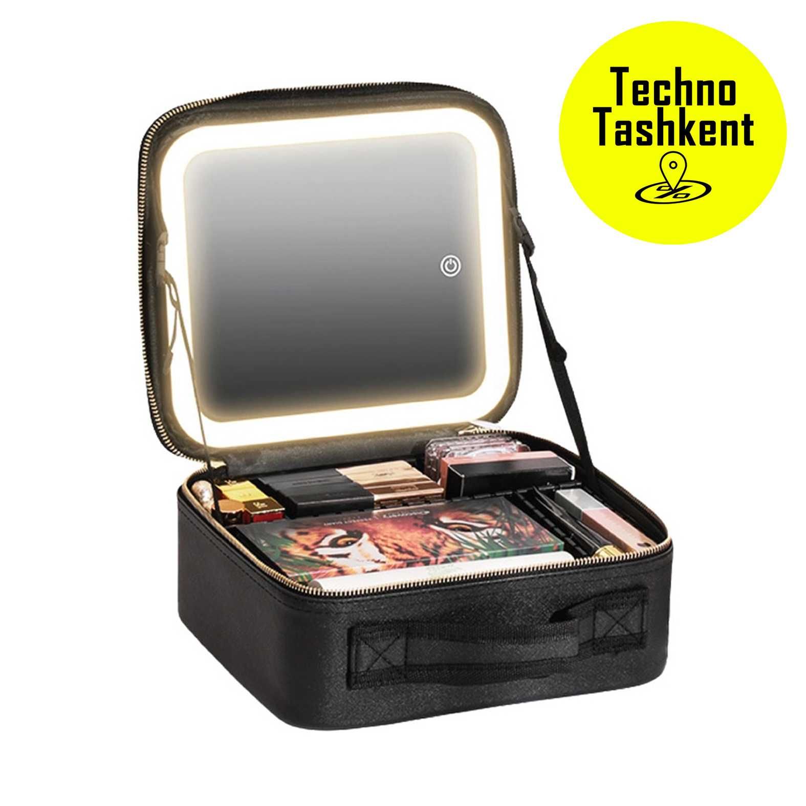 Органайзер для макияжа Green Lion с подсвеченным зеркалом, Makeup