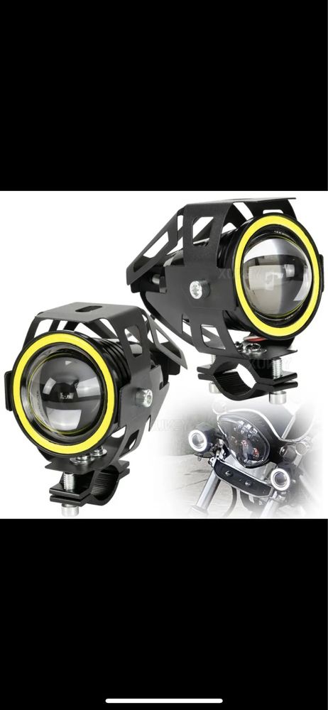 Proiector / proiectoare moto LED angel eyes MOTO ATV SCOOTER SUV ETC