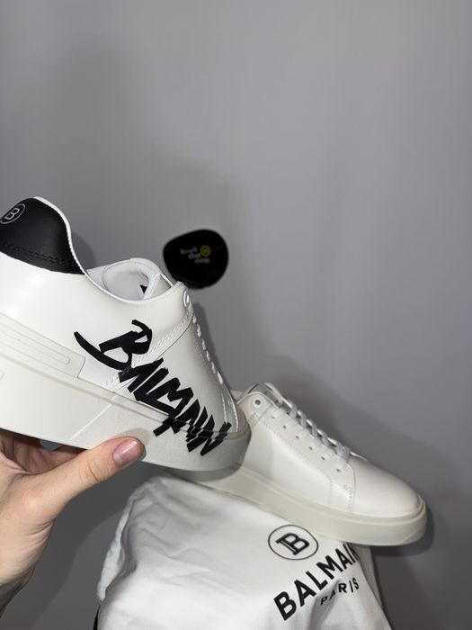 Adidasi balmain albi marimea 41 premium (balenciaga,versace,off white)