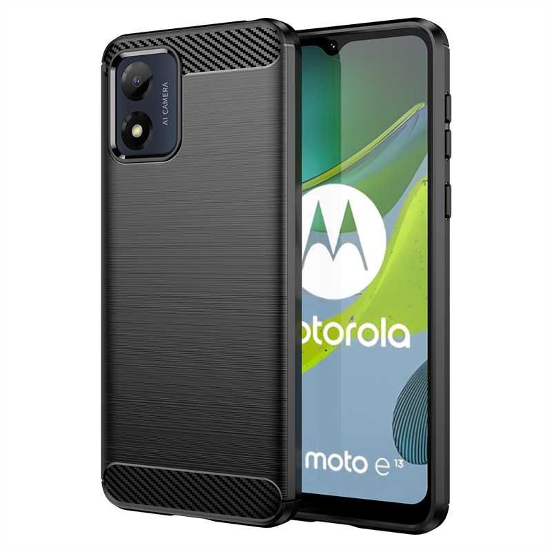 Motorola E13 G13 G23 G53 - Удароустойчив Кейс Гръб CARBON