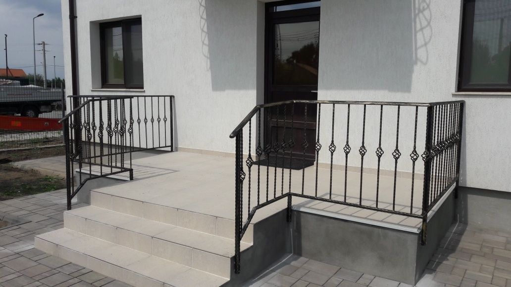 Balustrade fier forjat cu lemn