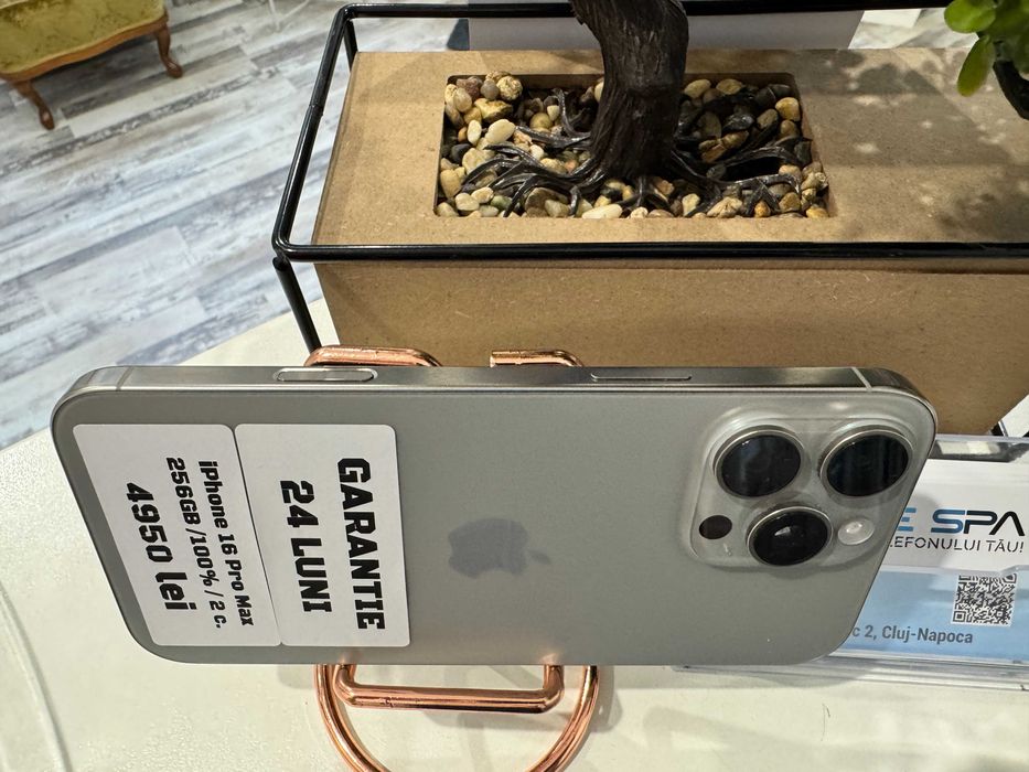iPhone 16 Pro Max 256Gb NOU - Din magazin,cu garantie!